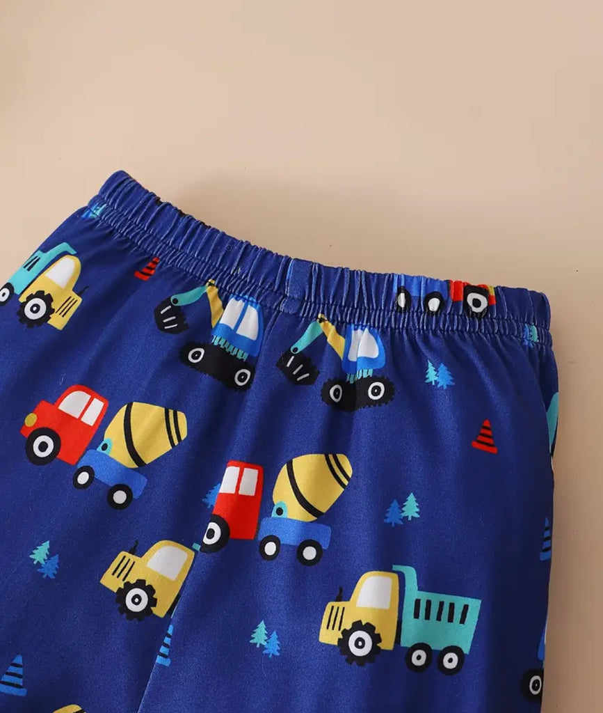 Pre-Order Excavator Printed Romper Set+Hat