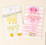 Pre-Order 8pcs Floral & Heart Bow Headband Set
