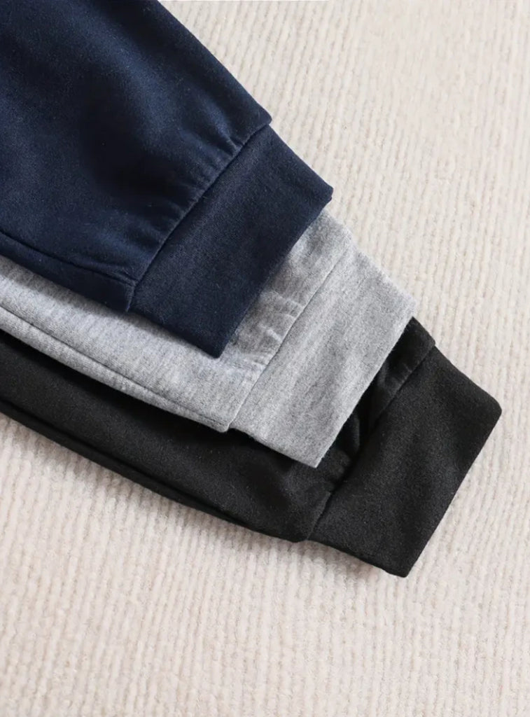 3pcs Solid Color Trousers