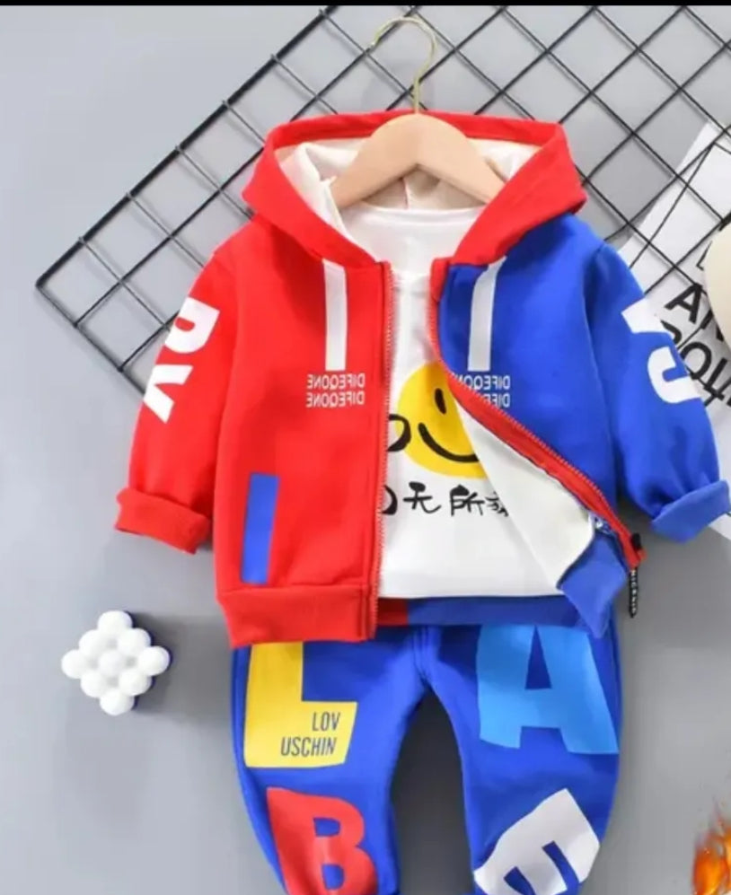 Multi Colored Hoodie Set 3pcs