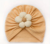 Pre-Order Striped Flower Turban Cap