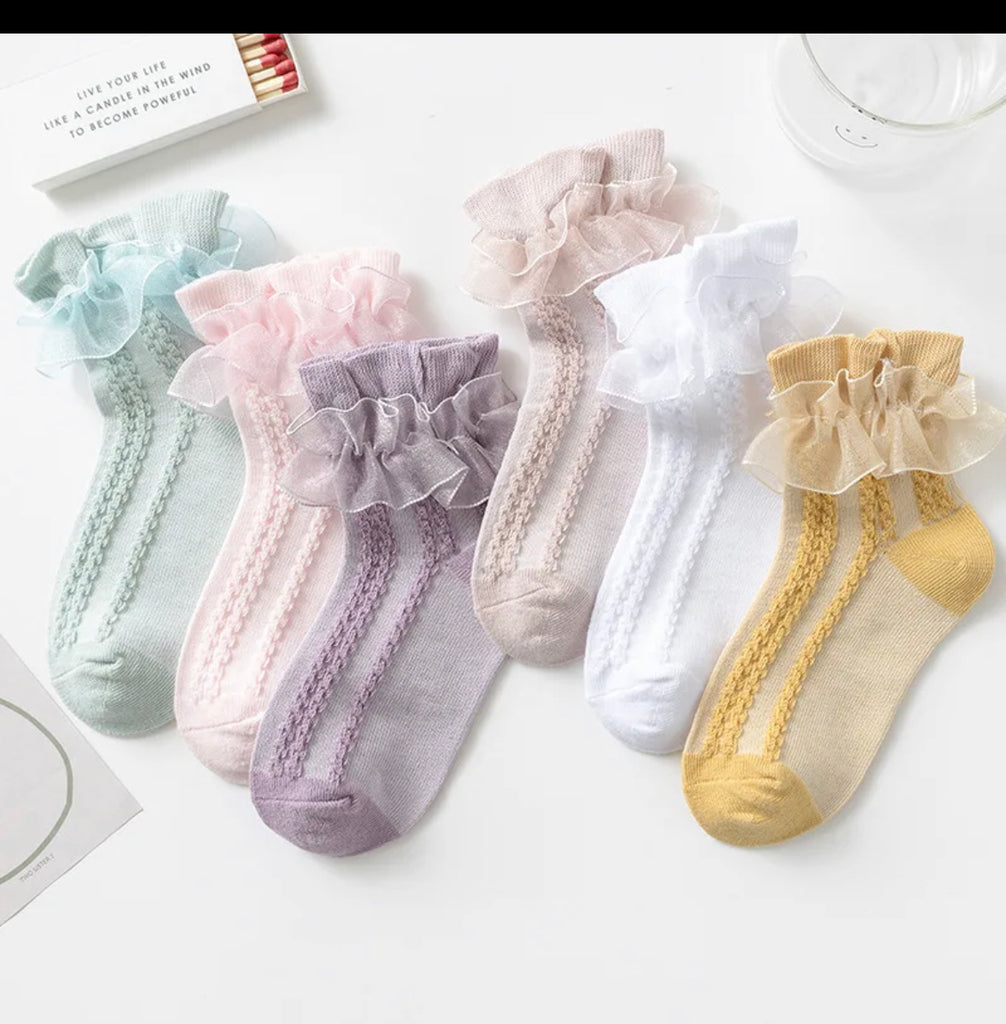 Frilly Elastic Socks (Pack of 5)