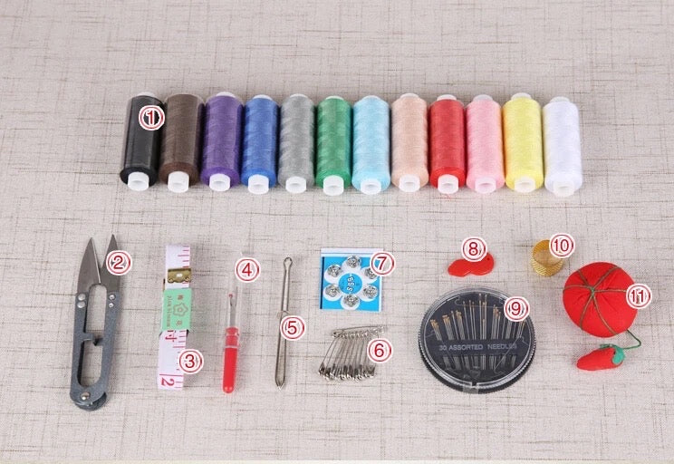 Wooden Sewing Kit Box