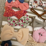 Handmade Super Soft Mix Bow Headband Set (12pcs)