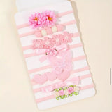 Pre-Order 8pcs Floral & Heart Bow Headband Set