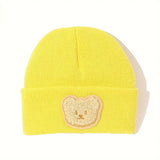 Warm Bear Label Knitted Baby Hat - Pre Order