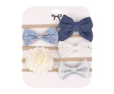Pre-Order Flowers Bowknot Princess Headband Set (5pcs)