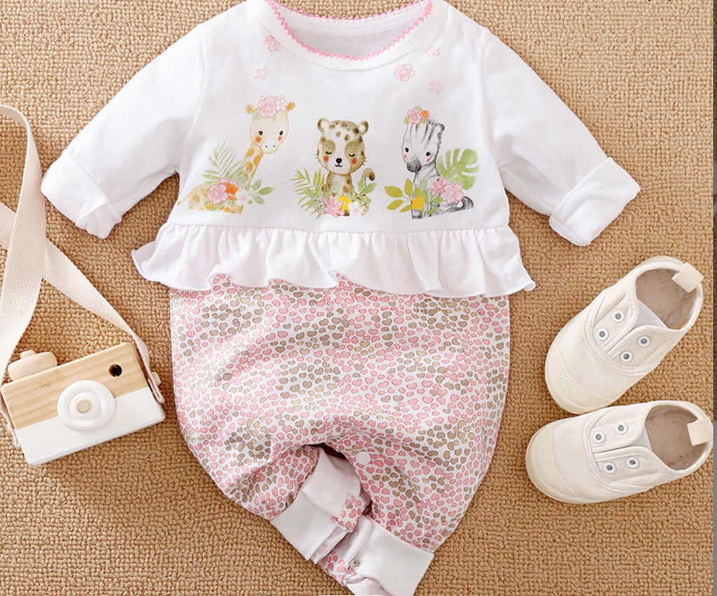 Safari Print Cotton Romper