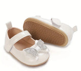 Pre-Order Rubber Sole Rhinestone Butterfly Bow Shoes