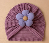Pre-Order Striped Flower Turban Cap