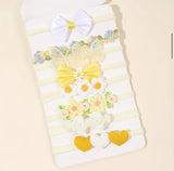 Pre-Order 8pcs Floral & Heart Bow Headband Set