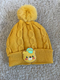 Teddy Bear Cable Knit Cap