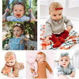 Handmade Super Soft & Stretchable Bow Headband Set (10pcs)