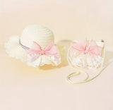 Pre-Order Butterfly Floral Straw Hat with Bag