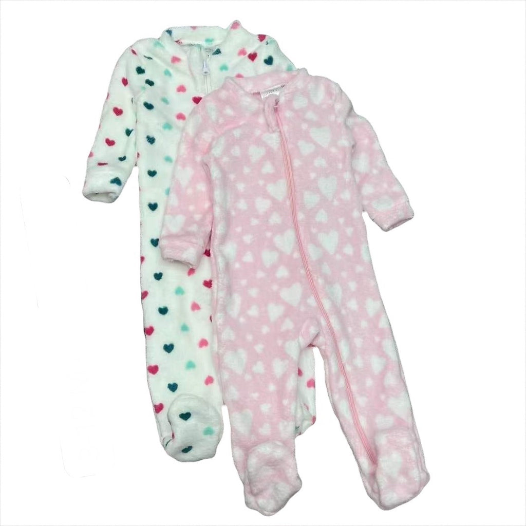 Heart Fleece Romper