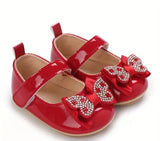 Pre-Order Rubber Sole Rhinestone Butterfly Bow Shoes