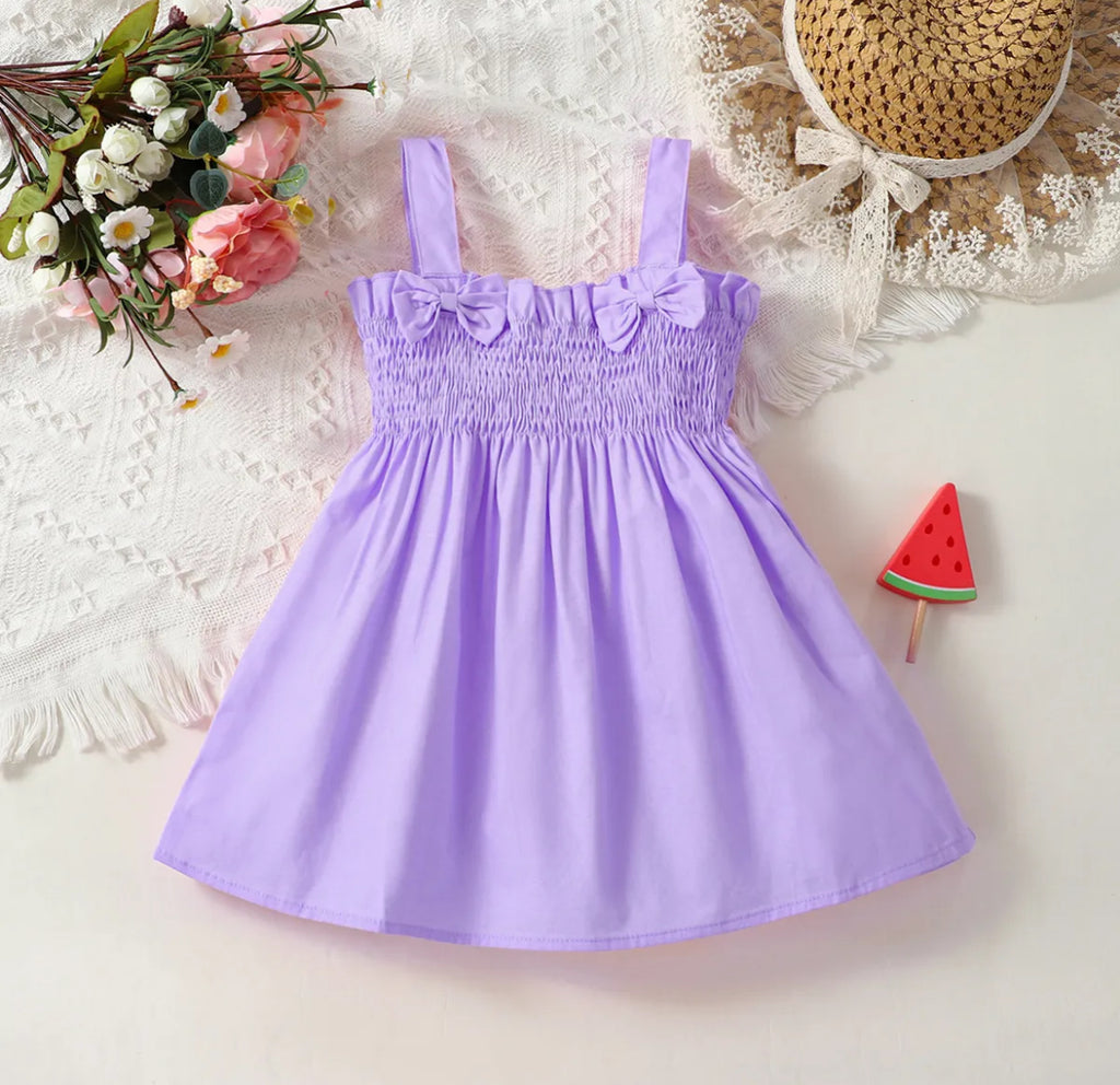 Pre-Order Double Bow Pleated Frock