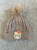 Teddy Bear Cable Knit Cap