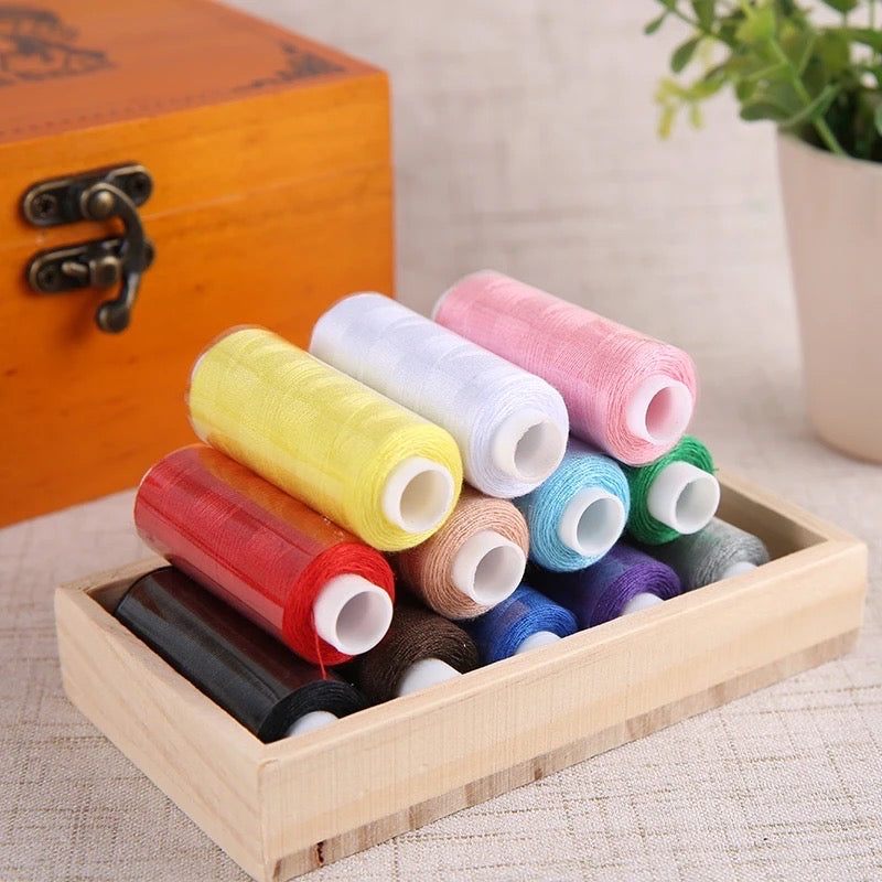 Wooden Sewing Kit Box