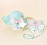 Pre-Order Butterfly Floral Straw Hat with Bag