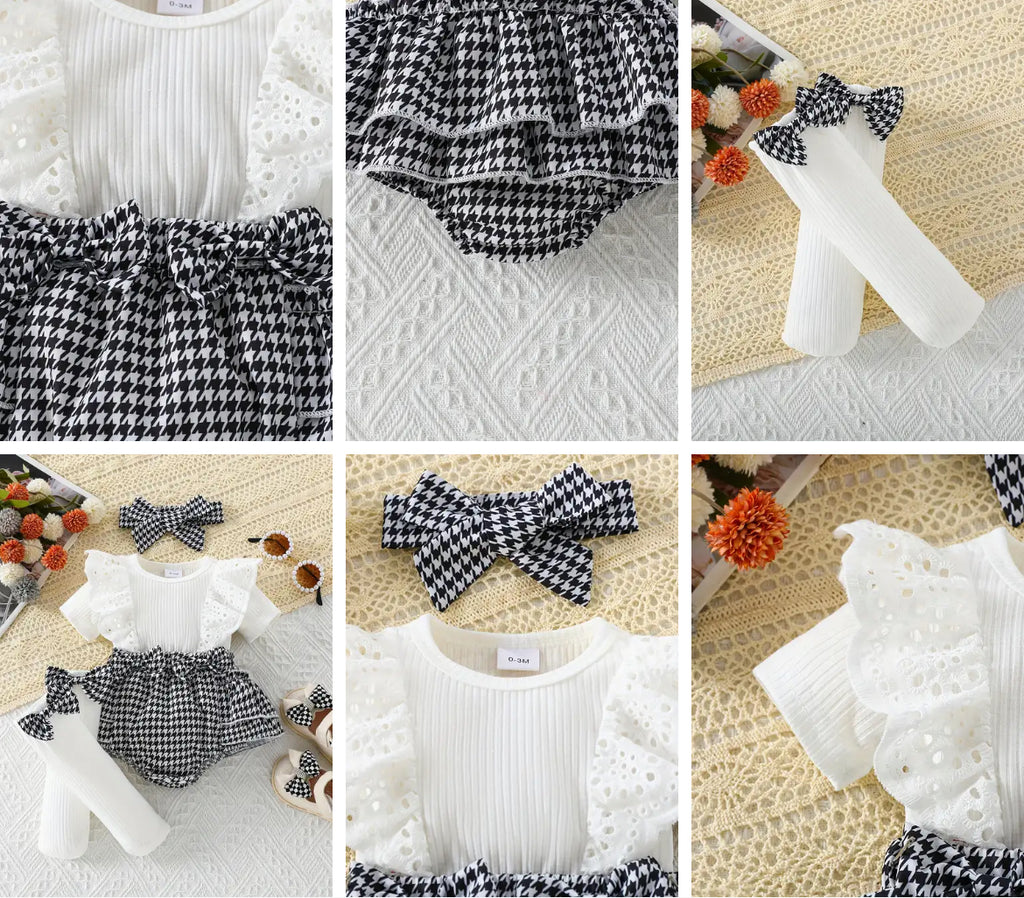 Pre-Order Three Pieces Set With Foot Covers & Headband