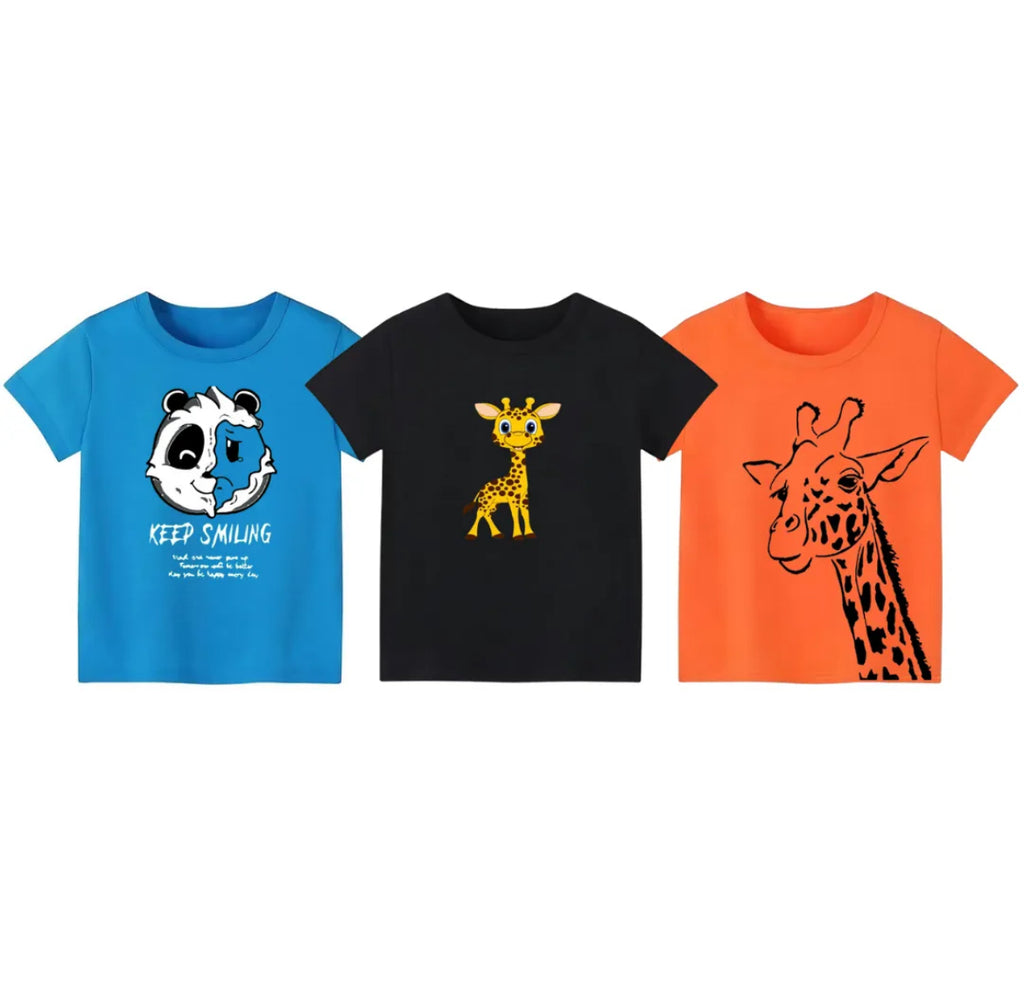 Printed T-Shirt (Pack of 3)