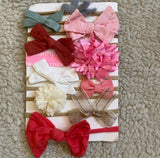 Super Soft Elastic Bow Headband Set (10pcs)