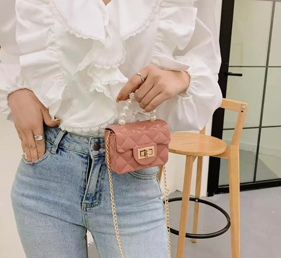 Pearl Handle Mini Bag