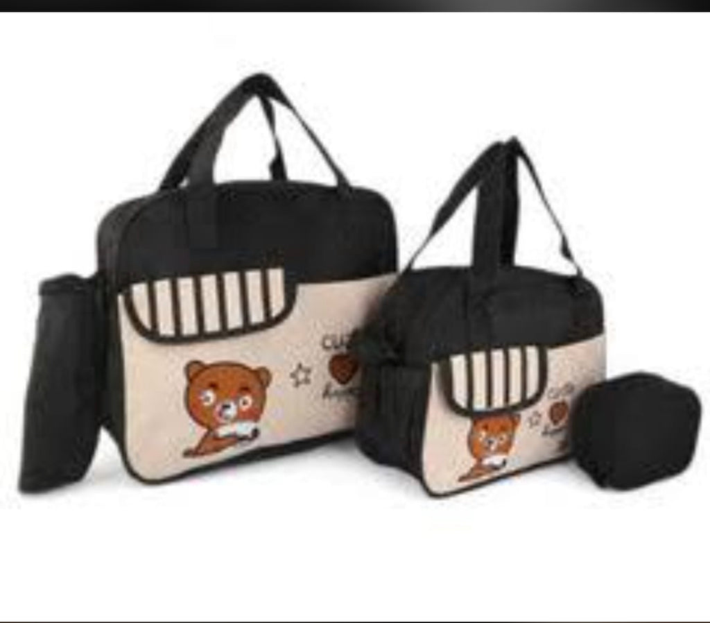 Cartoon Stripes Diaper Bag Set