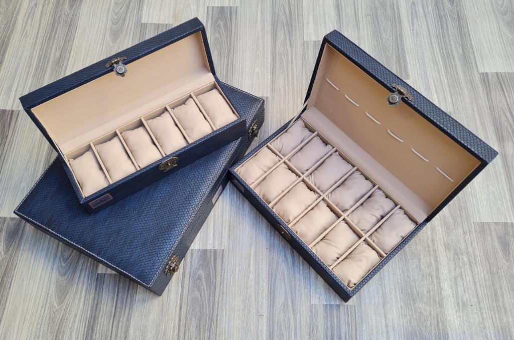 PU Leather Premium Watch Storage Box - 6 Slot