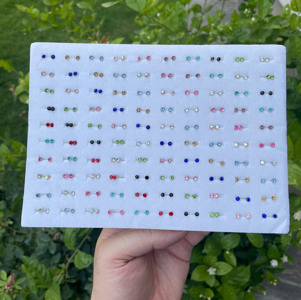Stud Earring Card - 100 pairs