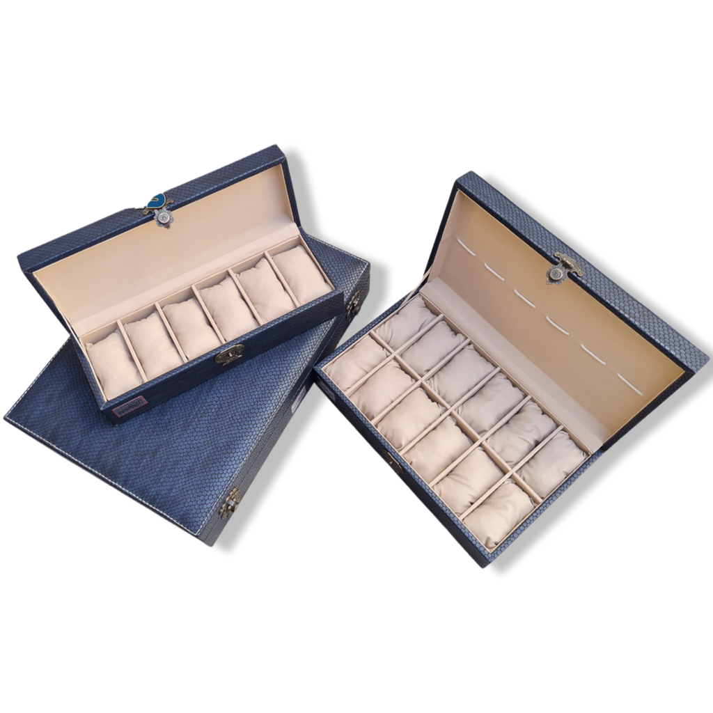 PU Leather Premium Watch Storage Box - 6 Slot