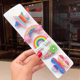 Rainbow Series Small Sequins Cloud Hairpin Set