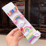 Rainbow Series Small Sequins Cloud Hairpin Set