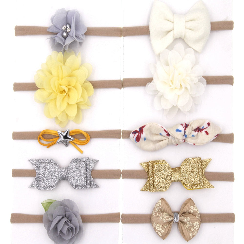 Baby Headband Set (Pack of 10 Bands)