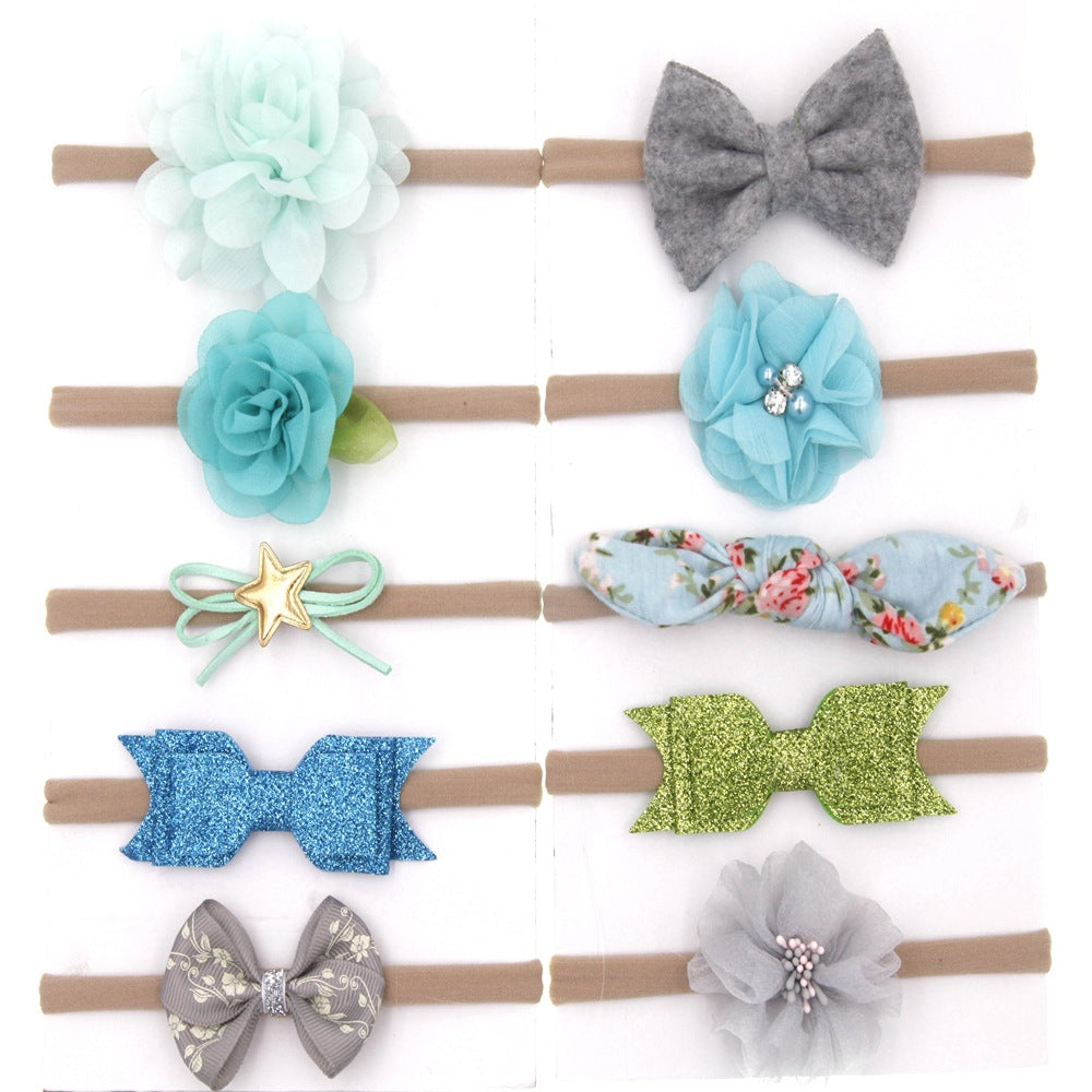 Baby Headband Set (Pack of 10 Bands)