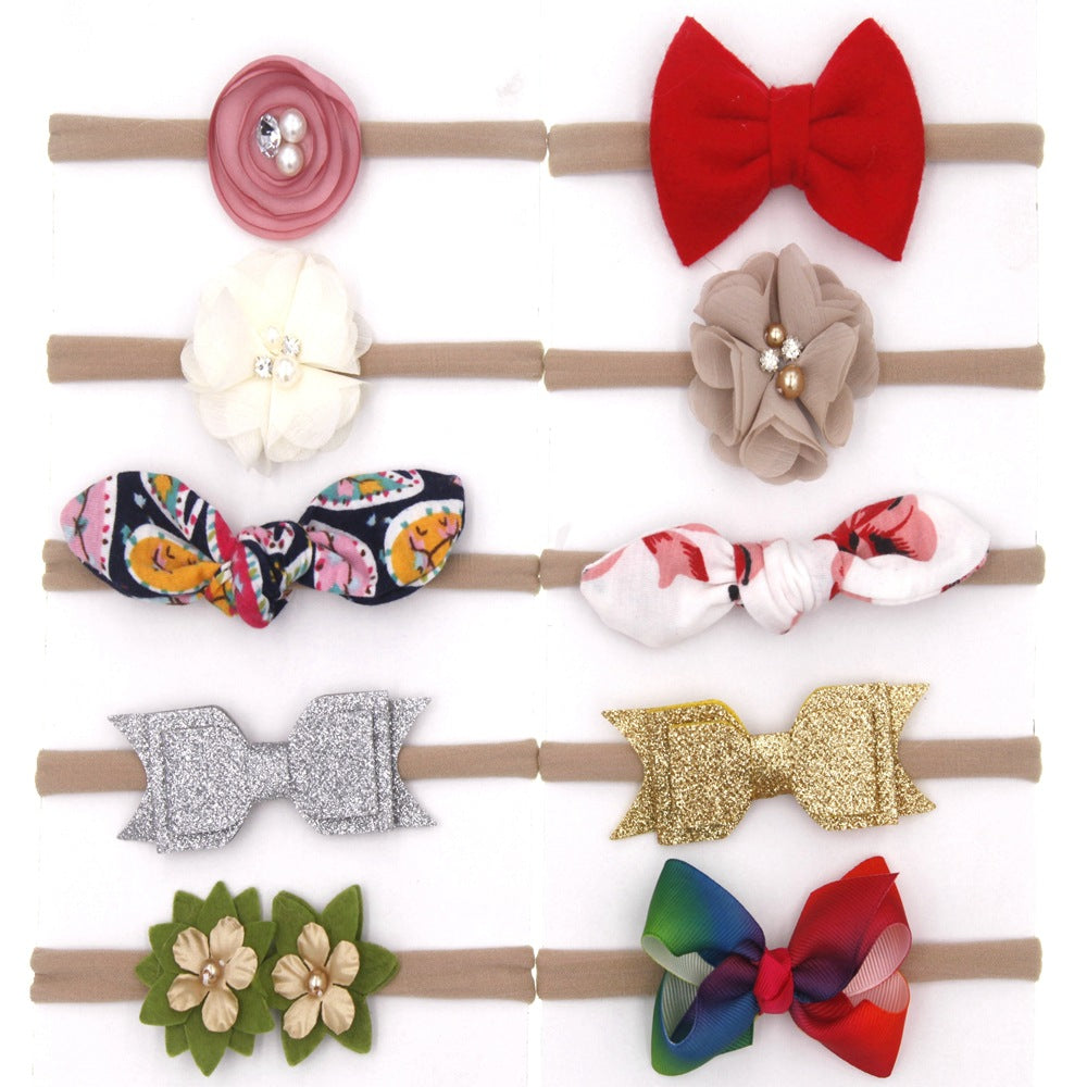 Baby Headband Set (Pack of 10 Bands)