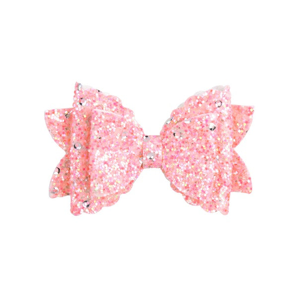 Double Layer Glitter Leather Hairpin