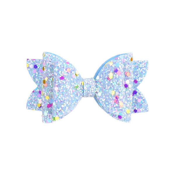 Double Layer Glitter Leather Hairpin