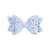 Double Layer Glitter Leather Hairpin