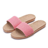 Summer Flax Plain Women Slipper