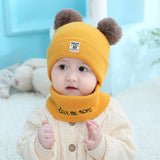 Baby Hat Scarf Bear Set