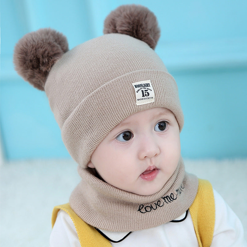 Baby Hat Scarf Bear Set