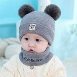 Baby Hat Scarf Bear Set