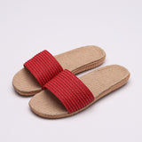 Summer Flax Plain Women Slipper