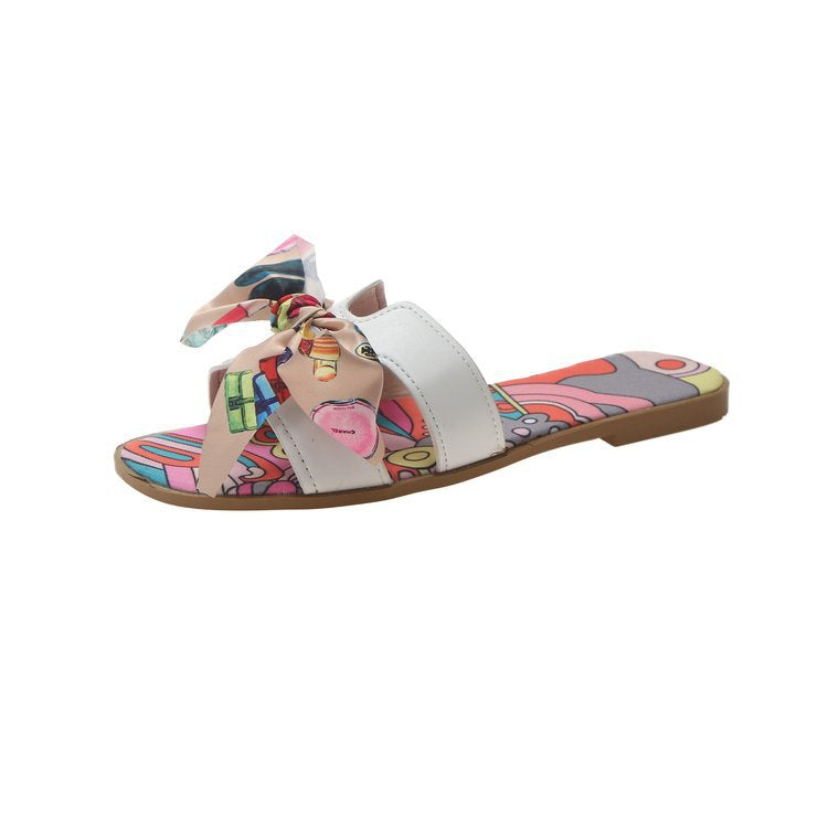Summer Bow Ladies Slippers