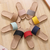 Summer Flax Plain Women Slipper