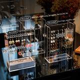 Transparent Acrylic Velvet Jewellery Storage Rack