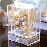 Transparent Acrylic Velvet Jewellery Storage Rack