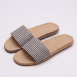 Summer Flax Plain Women Slipper